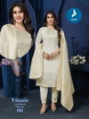 Vinnie By Kaya Chanderi Jacquard Online Kurti With Bottom Dupatta Wholesale